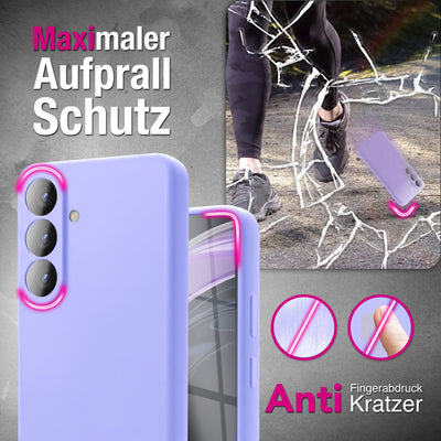 NALIA Silikonhülle für Samsung Galaxy S26 – Kameraschutz & Innenfutter – PHOENIX (Soft-Touch Case) – Marke aus Berlin Seidenrosa NALIA Protective Hülle