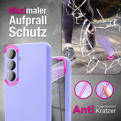 NALIA Silikonhülle Samsung Galaxy S26 Case samtig griffig Kameraschutz stoßfest Seidenrosa NALIA Protective Hülle