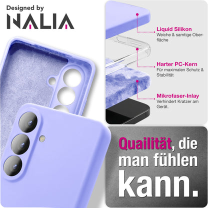 NALIA Silikonhülle Samsung Galaxy S26 Case samtig griffig Kameraschutz stoßfest Seidenrosa NALIA Protective Hülle