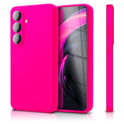 NALIA Silikonhülle für Samsung Galaxy S26 – Kameraschutz & Innenfutter – PHOENIX (Soft-Touch Case) – Marke aus Berlin Neon Pink NALIA Protective Hülle
