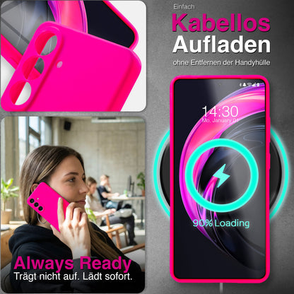 NALIA Silikonhülle Samsung Galaxy S26 Case samtig griffig Kameraschutz stoßfest Seidenrosa NALIA Protective Hülle