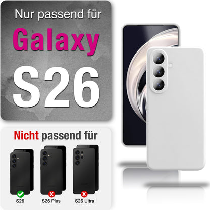 NALIA Silikonhülle Samsung Galaxy S26 Case samtig griffig Kameraschutz stoßfest Seidenrosa NALIA Protective Hülle
