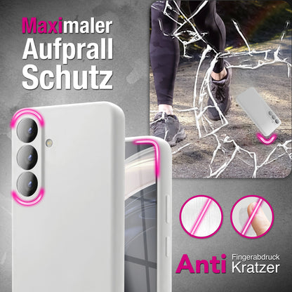 NALIA Silikonhülle Samsung Galaxy S26 Case samtig griffig Kameraschutz stoßfest Seidenrosa NALIA Protective Hülle