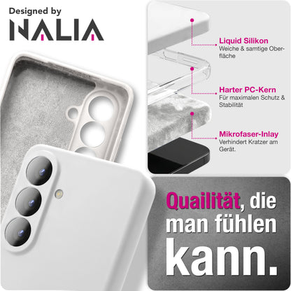 NALIA Silikonhülle Samsung Galaxy S26 Case samtig griffig Kameraschutz stoßfest Seidenrosa NALIA Protective Hülle