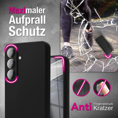 NALIA Silikonhülle Samsung Galaxy S26 Case samtig griffig Kameraschutz stoßfest Seidenrosa NALIA Protective Hülle