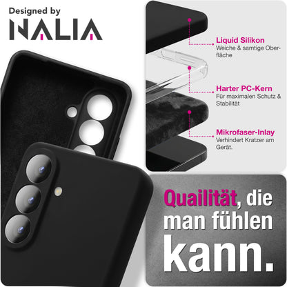 NALIA Silikonhülle Samsung Galaxy S26 Case samtig griffig Kameraschutz stoßfest Seidenrosa NALIA Protective Hülle