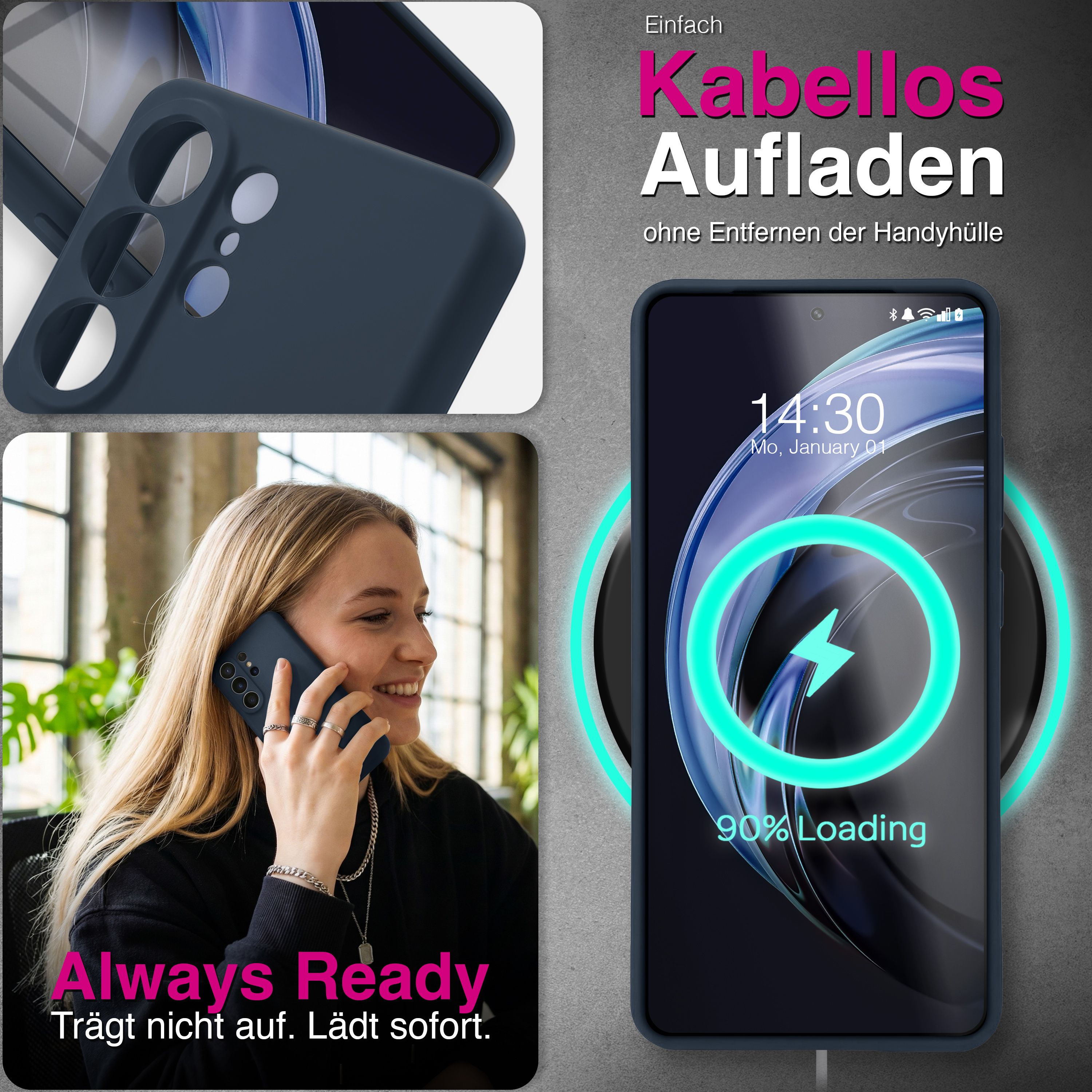 NALIA Silikonhülle Samsung Galaxy S26 Ultra Case samtig griffig Kameraschutz Waldnacht Grün NALIA Protective Hülle