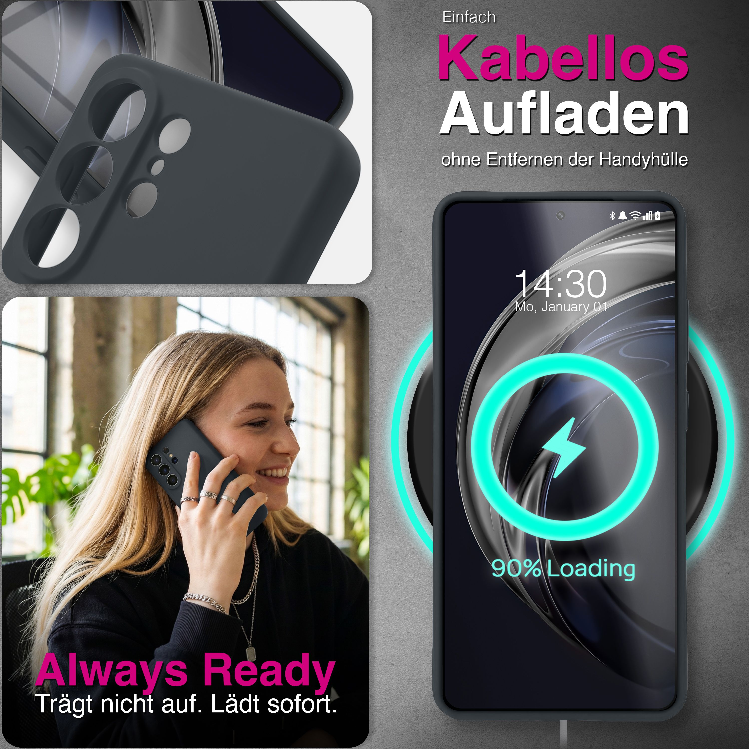 NALIA Silikonhülle Samsung Galaxy S26 Ultra Case samtig griffig Kameraschutz Waldnacht Grün NALIA Protective Hülle