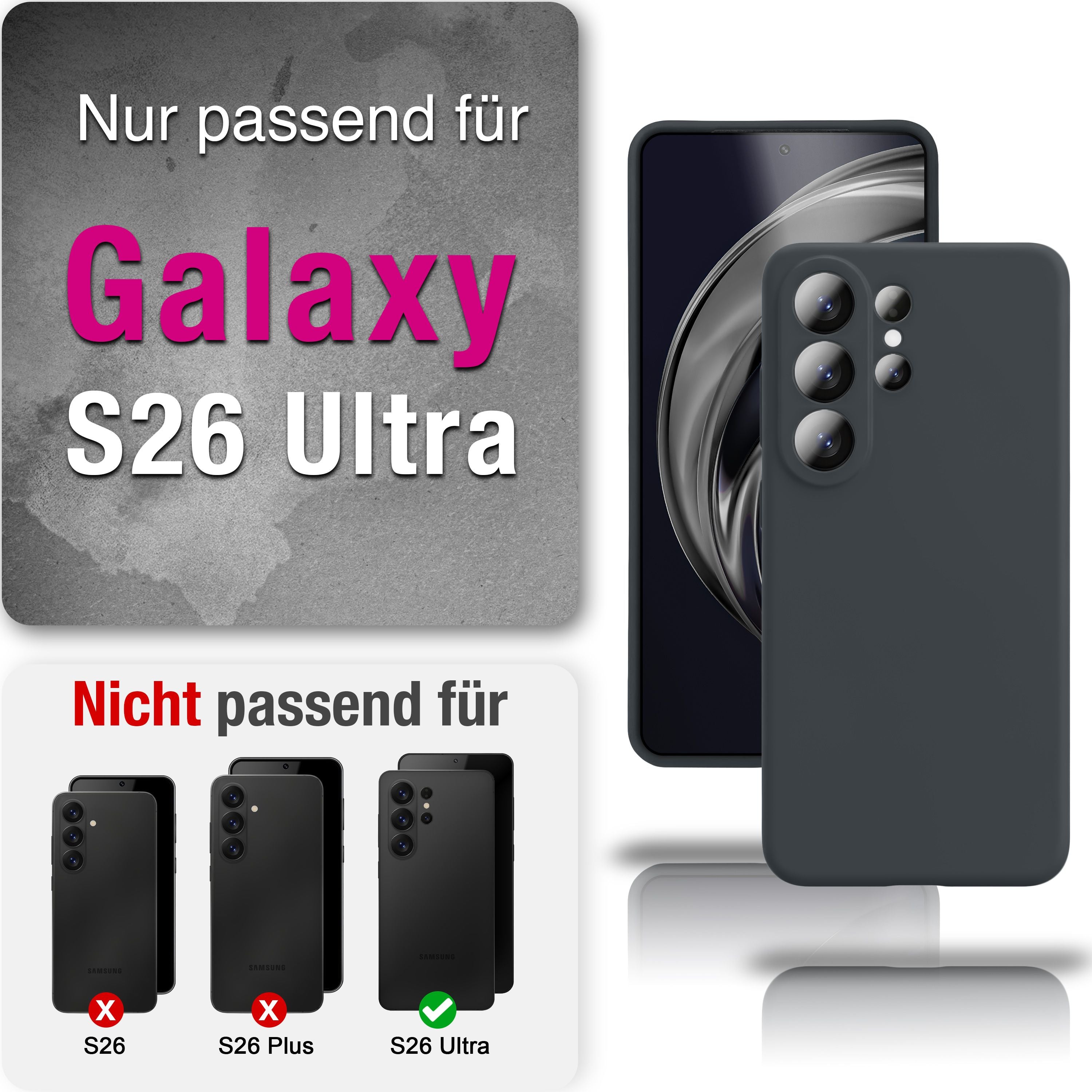 NALIA Silikonhülle Samsung Galaxy S26 Ultra Case samtig griffig Kameraschutz Waldnacht Grün NALIA Protective Hülle