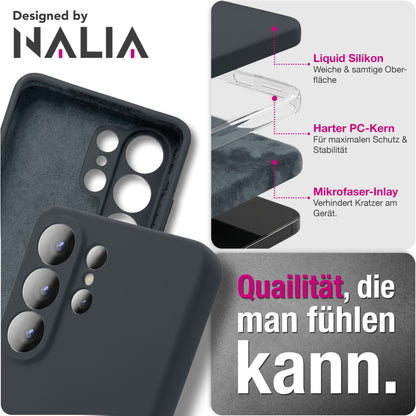 NALIA Silikonhülle Samsung Galaxy S26 Ultra Case samtig griffig Kameraschutz Waldnacht Grün NALIA Protective Hülle