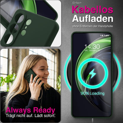 NALIA Silikonhülle Samsung Galaxy S26 Ultra Case samtig griffig Kameraschutz Waldnacht Grün NALIA Protective Hülle