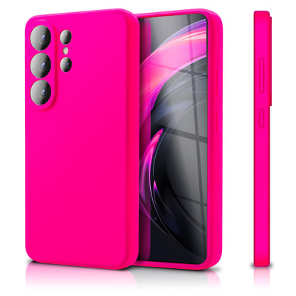 NALIA Silikonhülle Samsung Galaxy S26 Ultra Case samtig griffig Kameraschutz Neon Pink NALIA Protective Hülle