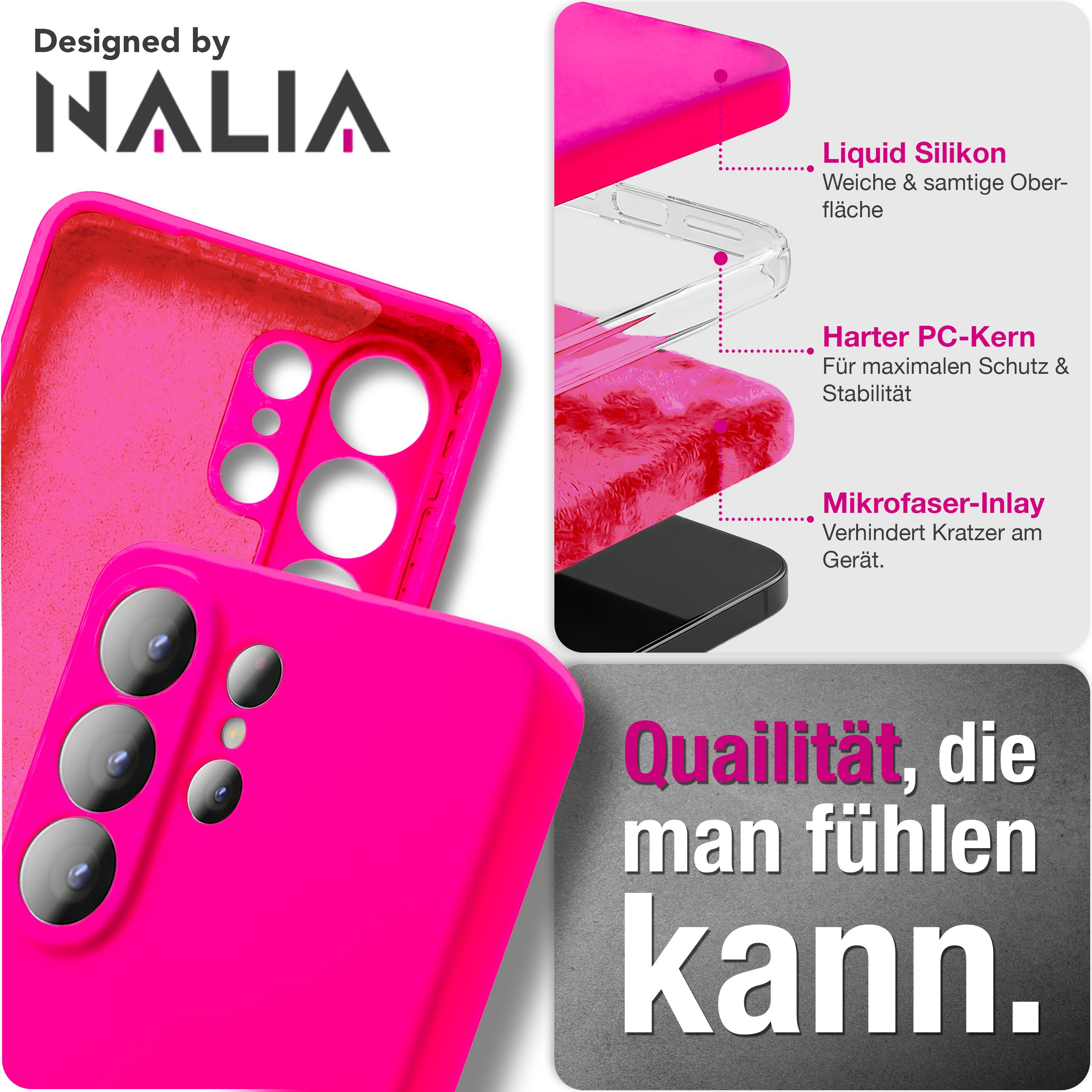 NALIA Silikonhülle Samsung Galaxy S26 Ultra Case samtig griffig Kameraschutz Waldnacht Grün NALIA Protective Hülle