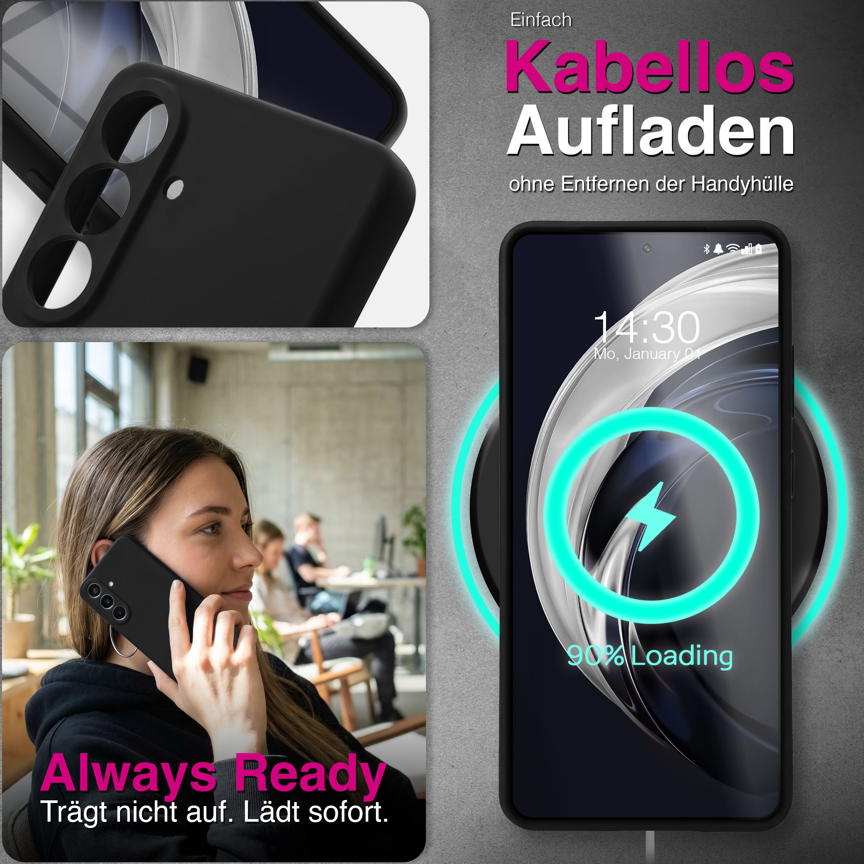 NALIA Silikonhülle Samsung Galaxy S26 Ultra Case samtig griffig Kameraschutz Waldnacht Grün NALIA Protective Hülle