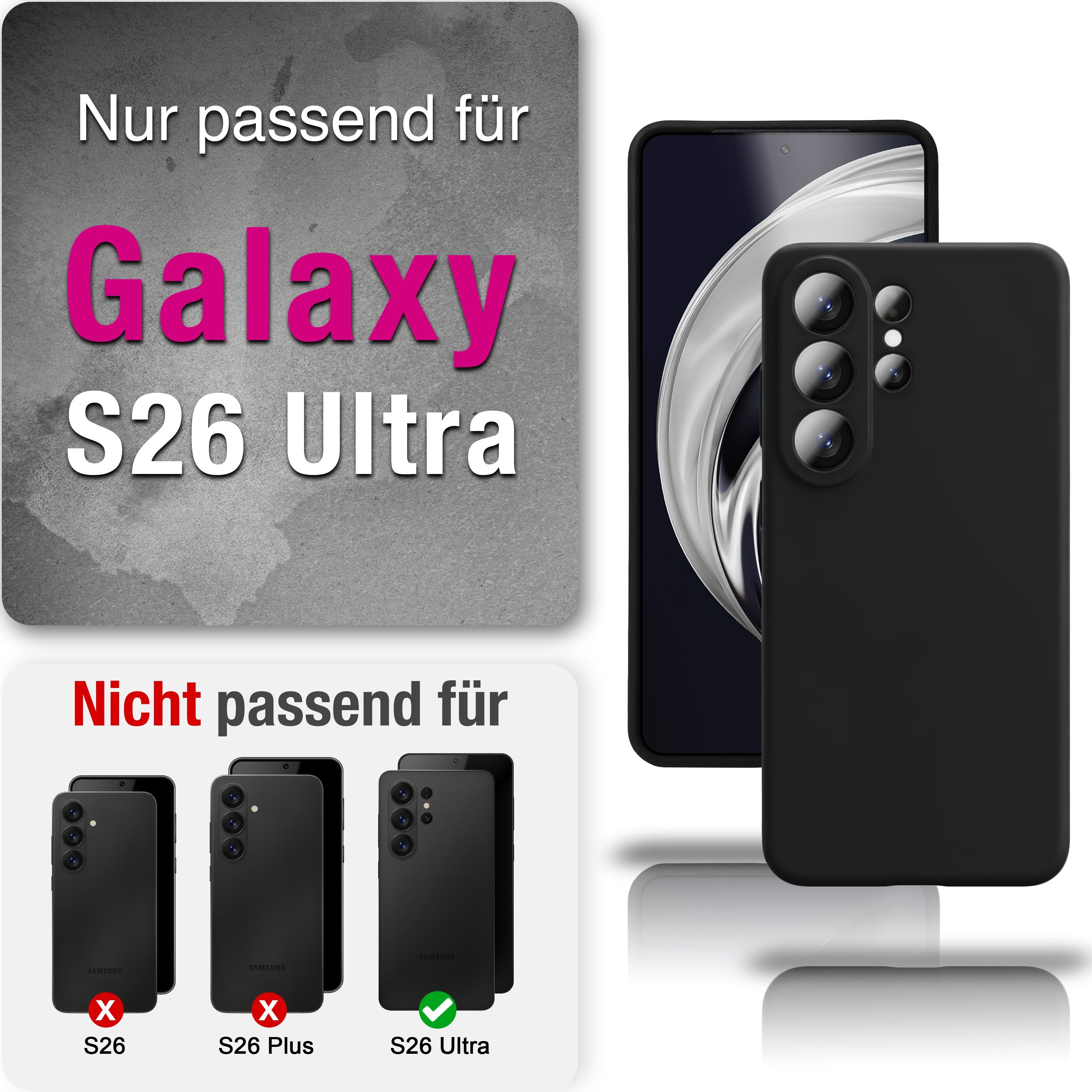 NALIA Silikonhülle Samsung Galaxy S26 Ultra Case samtig griffig Kameraschutz Waldnacht Grün NALIA Protective Hülle