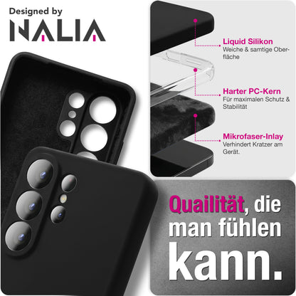NALIA Silikonhülle Samsung Galaxy S26 Ultra Case samtig griffig Kameraschutz Waldnacht Grün NALIA Protective Hülle