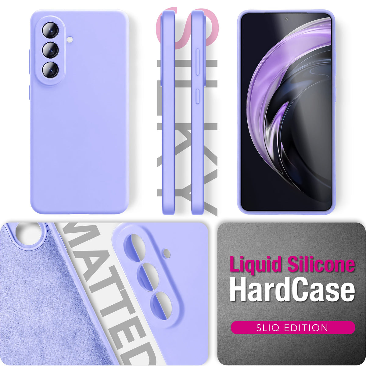 NALIA Silikonhülle für Samsung Galaxy A57 – Kameraschutz & Innenfutter – PHOENIX (Soft-Touch Case) – Marke aus Berlin Lavendel NALIA Protective Hülle