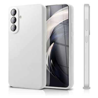 NALIA Silikonhülle für Samsung Galaxy A57 – Kameraschutz & Innenfutter – PHOENIX (Soft-Touch Case) – Marke aus Berlin Schneeweiß NALIA Protective Hülle