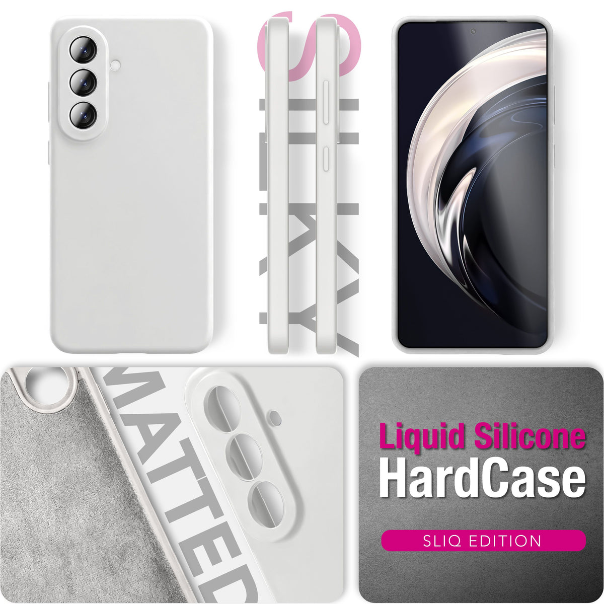 NALIA Silikonhülle für Samsung Galaxy A57 – Kameraschutz & Innenfutter – PHOENIX (Soft-Touch Case) – Marke aus Berlin Schneeweiß NALIA Protective Hülle