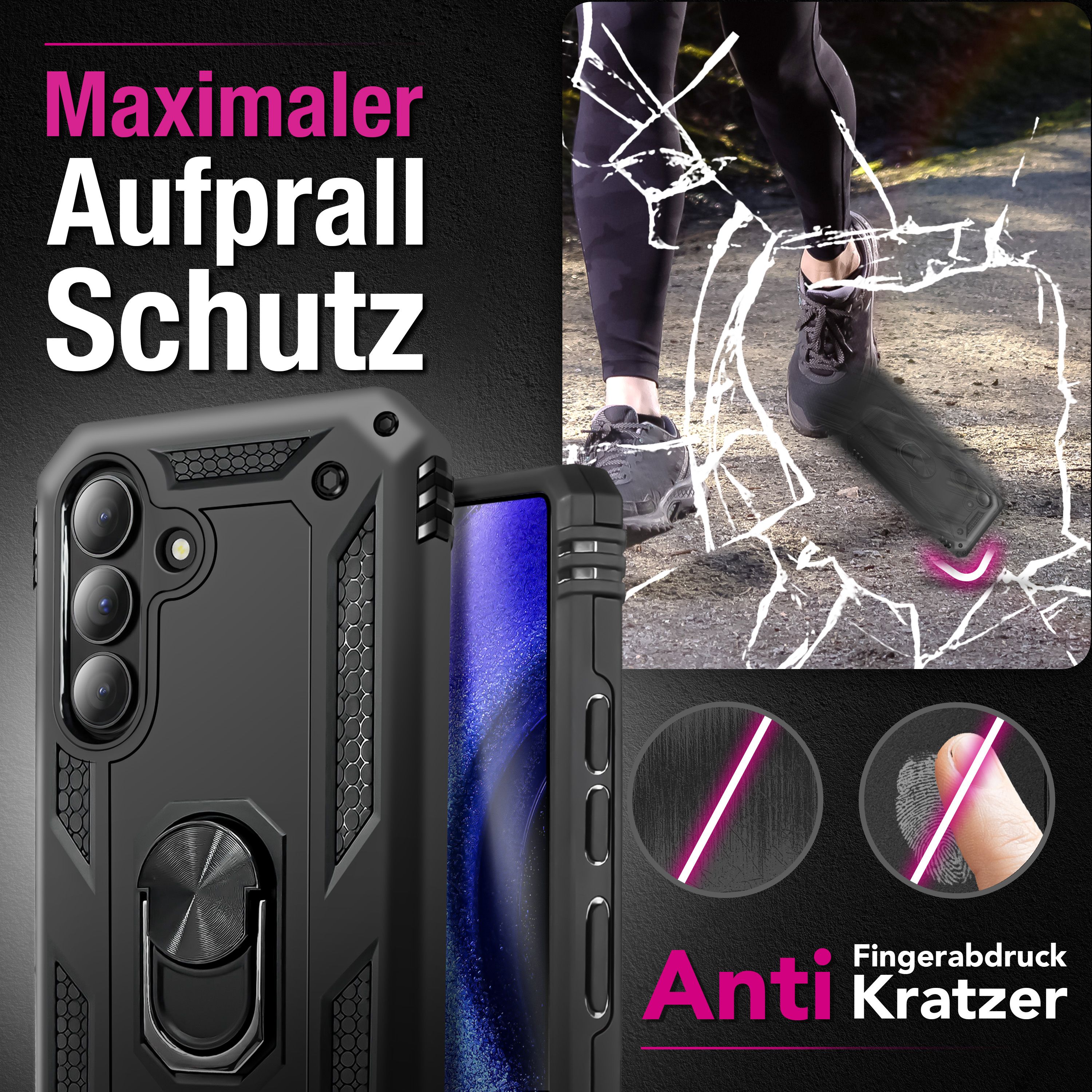 NALIA Outdoor Ring Hülle Samsung Galaxy S26 Case 360° stoßfest Default Title NALIA Outdoor Hülle
