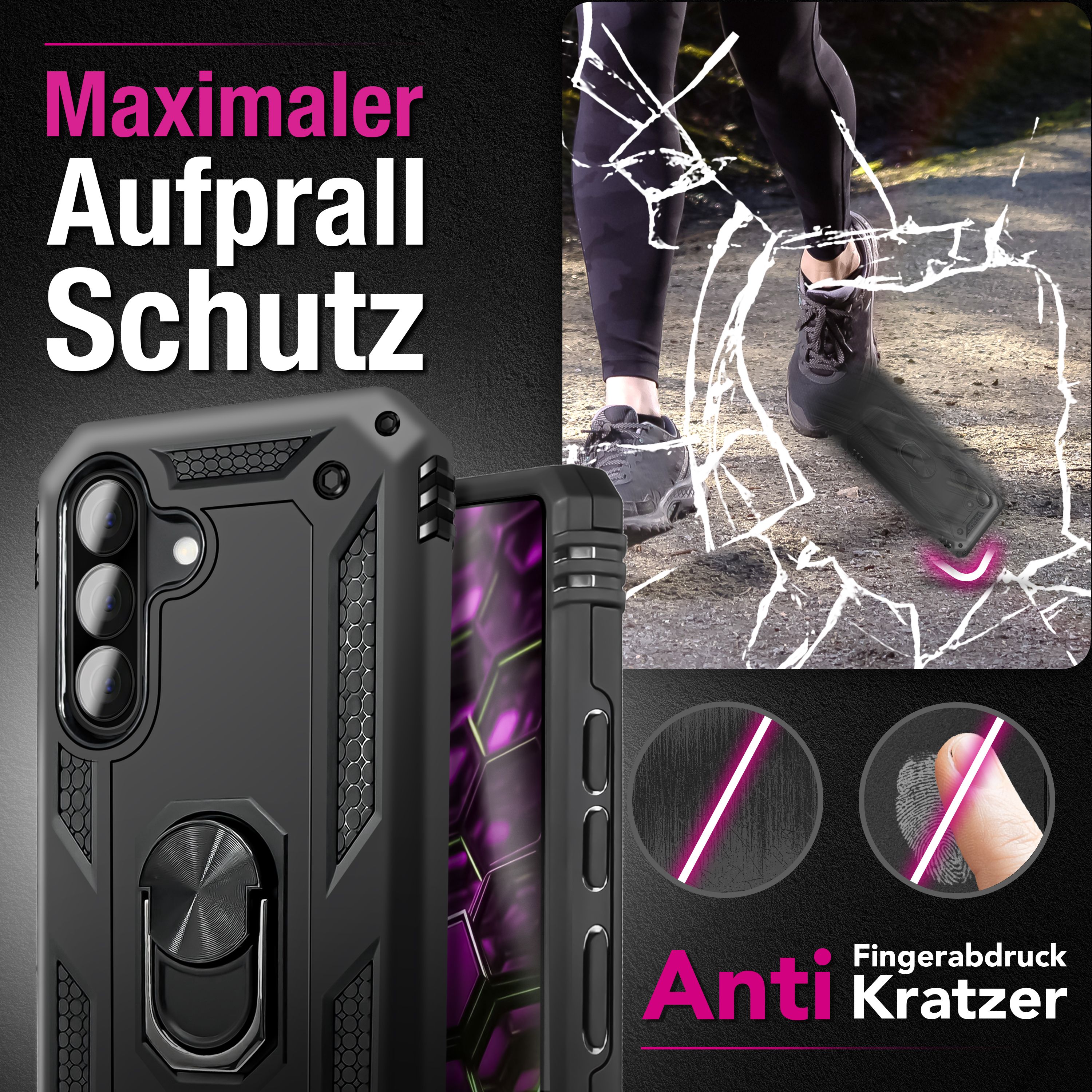 NALIA Outdoor Ring Hülle Samsung Galaxy A57 Case 360° stoßfest Default Title NALIA Outdoor Hülle