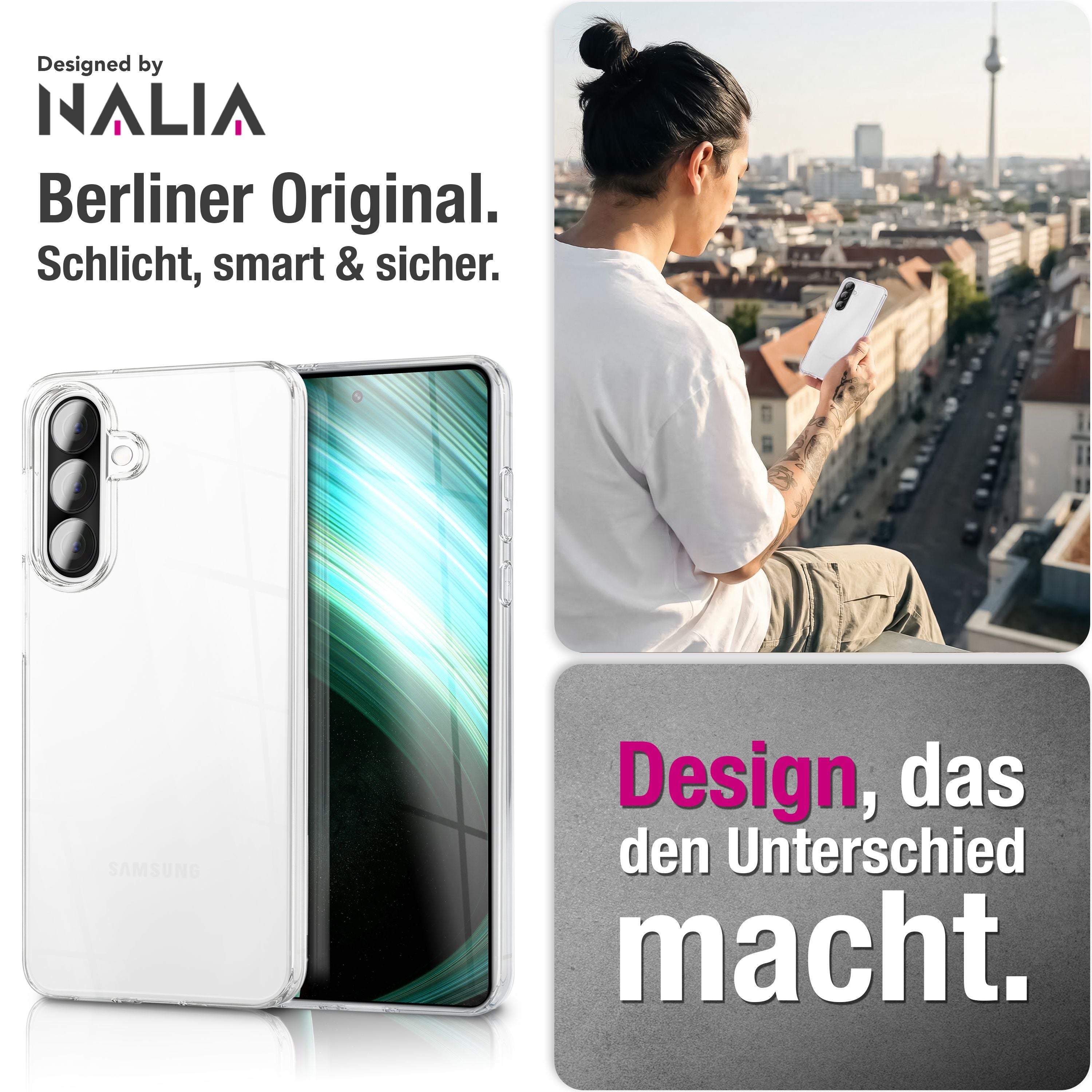 NALIA 360° Hülle Samsung Galaxy A37 Case Komplettschutz stoßfest Default Title NALIA Transparente Hülle
