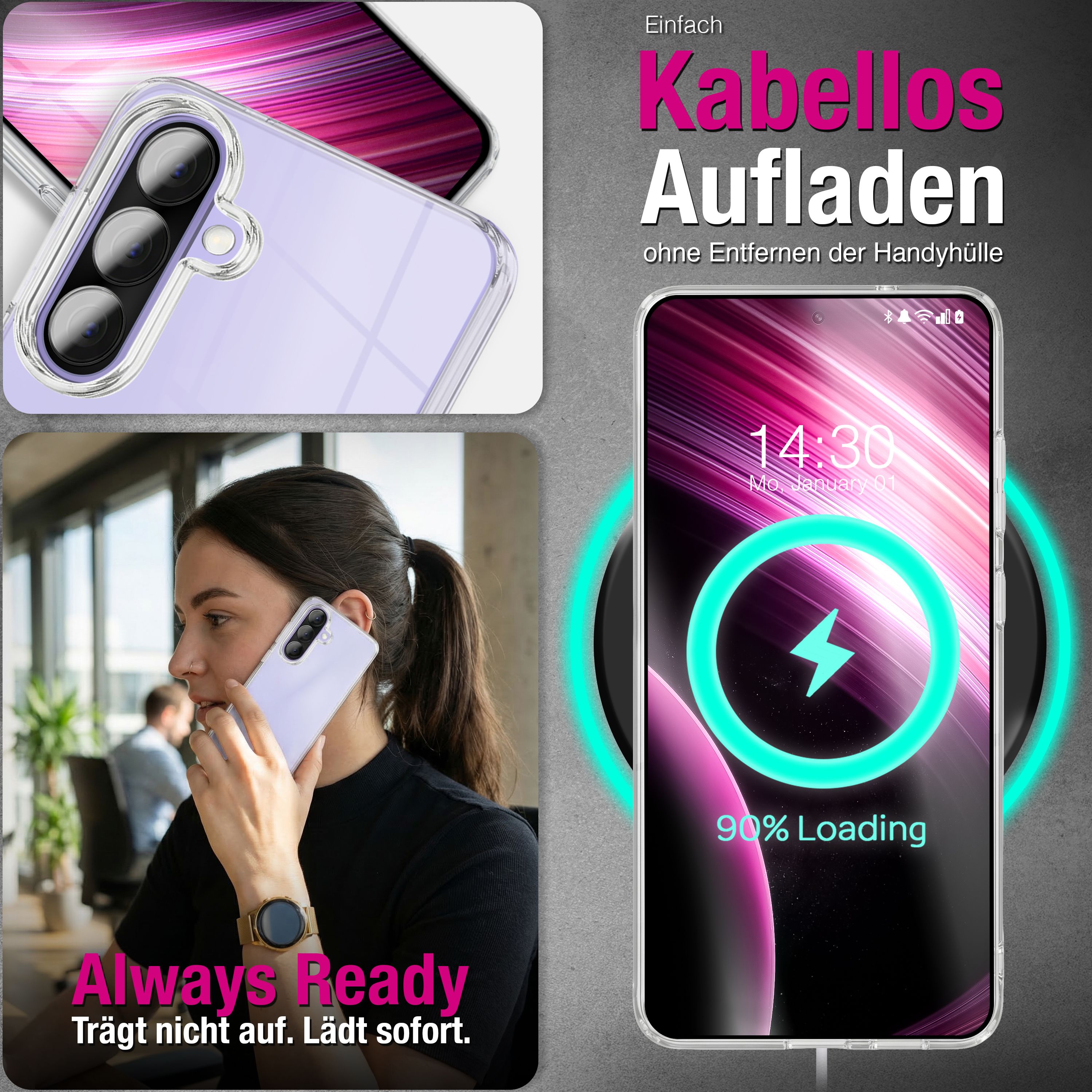 NALIA 360° Hülle Samsung Galaxy A57 Case Komplettschutz stoßfest Default Title NALIA Transparente Hülle