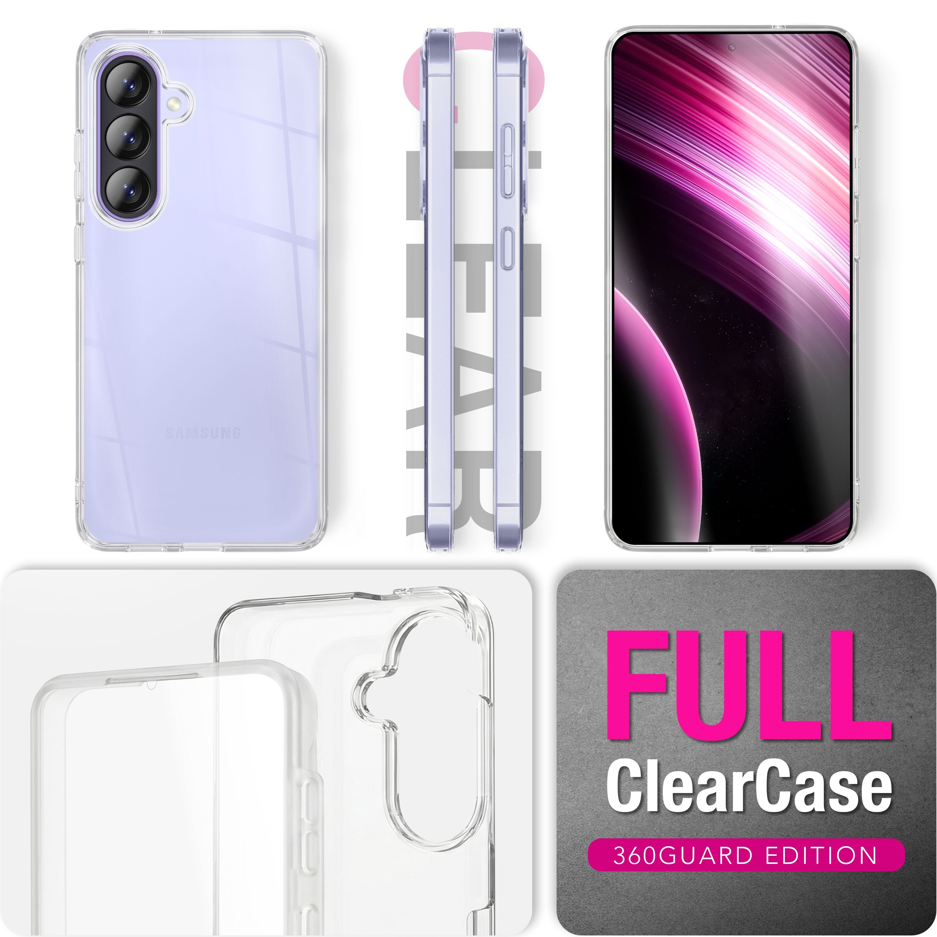 NALIA 360° Hülle Samsung Galaxy A57 Case Komplettschutz stoßfest Default Title NALIA Transparente Hülle