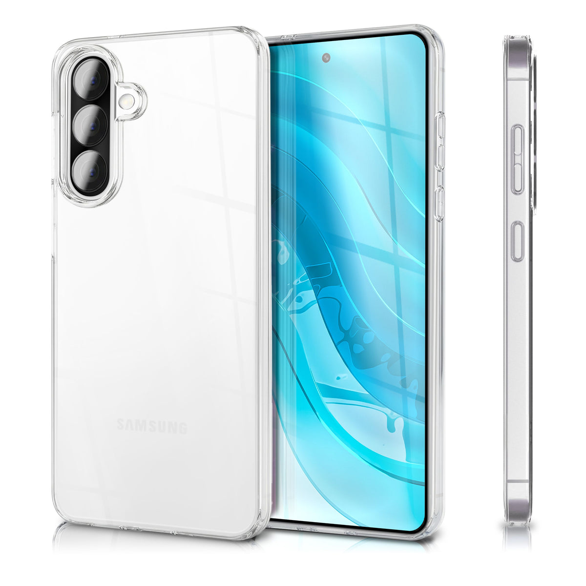 NALIA Transparente Silikonhülle für Samsung Galaxy A37 – Anti-Gelb & Rutschfest – GLAZE (Handyhülle Kristallklar, Schlank & Stoßfest) – Marke aus Berlin