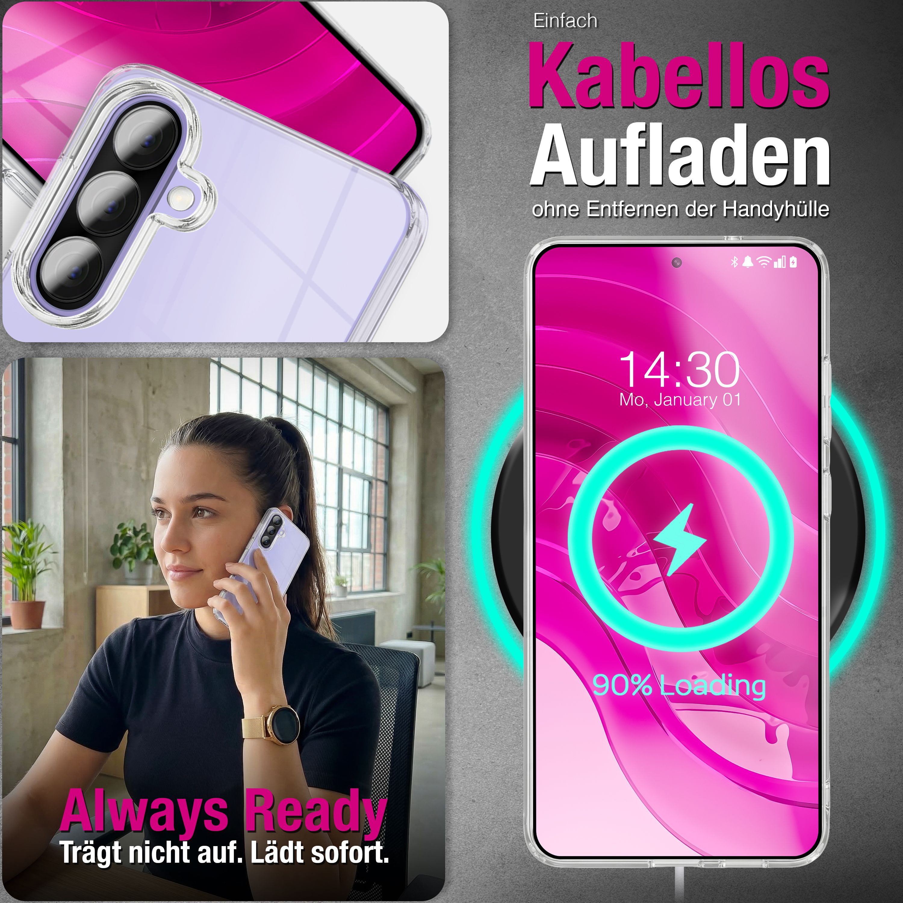 NALIA Transparente Silikonhülle Samsung Galaxy A57 Case Anti-Gelb stoßfest Default Title NALIA Transparente Hülle
