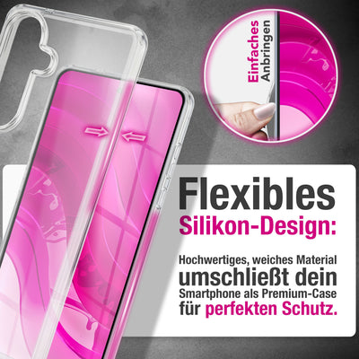 NALIA Transparente Silikonhülle für Samsung Galaxy A57 – Anti-Gelb & Rutschfest – GLAZE (Handyhülle Kristallklar, Schlank & Stoßfest) – Marke aus Berlin Default Title NALIA Transparente Hülle