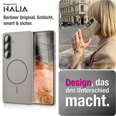 NALIA Ultradünnes Magnet-Hardcase für Samsung Galaxy S26 – MagSafe kompatibel, Matt & Anti-Fingerabdruck – CLOUD (Vergilbungsfreie Handyhülle) – Marke aus Berlin