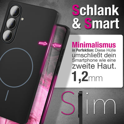 NALIA Ultradünnes Magnet-Hardcase für Samsung Galaxy S26 – MagSafe kompatibel, Matt & Anti-Fingerabdruck – CLOUD (Vergilbungsfreie Handyhülle) – Marke aus Berlin
