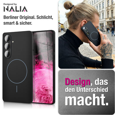 NALIA Ultradünnes Magnet-Hardcase für Samsung Galaxy S26 – MagSafe kompatibel, Matt & Anti-Fingerabdruck – CLOUD (Vergilbungsfreie Handyhülle) – Marke aus Berlin