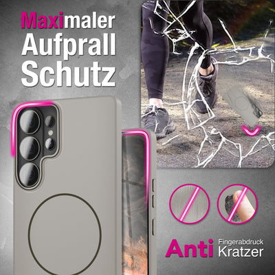 NALIA Ultradünnes Magnet-Hardcase für Samsung Galaxy S26 Ultra – MagSafe kompatibel, Matt & Anti-Fingerabdruck – CLOUD (Vergilbungsfreie Handyhülle) – Marke aus Berlin