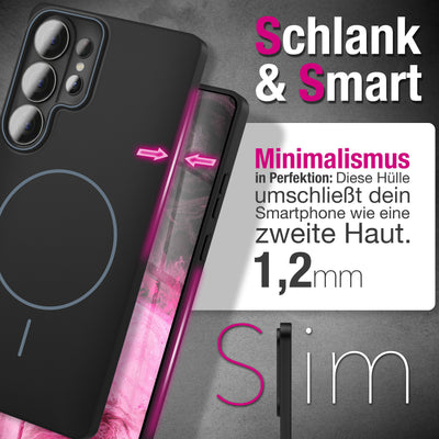 NALIA Ultradünnes Magnet-Hardcase für Samsung Galaxy S26 Ultra – MagSafe kompatibel, Matt & Anti-Fingerabdruck – CLOUD (Vergilbungsfreie Handyhülle) – Marke aus Berlin