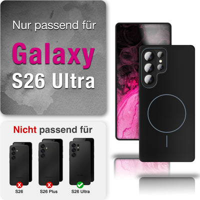NALIA Ultradünnes Magnet-Hardcase für Samsung Galaxy S26 Ultra – MagSafe kompatibel, Matt & Anti-Fingerabdruck – CLOUD (Vergilbungsfreie Handyhülle) – Marke aus Berlin