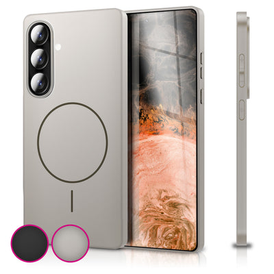 NALIA Ultradünnes Magnet-Hardcase für Samsung Galaxy A57 – MagSafe kompatibel, Matt & Anti-Fingerabdruck – CLOUD (Vergilbungsfreie Handyhülle) – Marke aus Berlin
