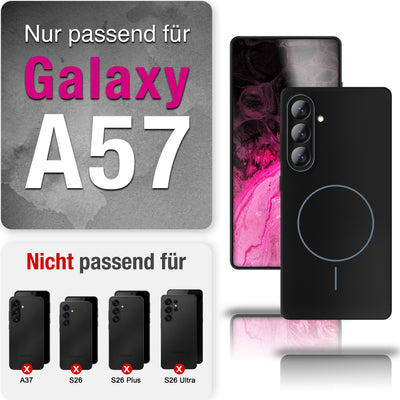 NALIA Ultradünnes Magnet-Hardcase für Samsung Galaxy A57 – MagSafe kompatibel, Matt & Anti-Fingerabdruck – CLOUD (Vergilbungsfreie Handyhülle) – Marke aus Berlin