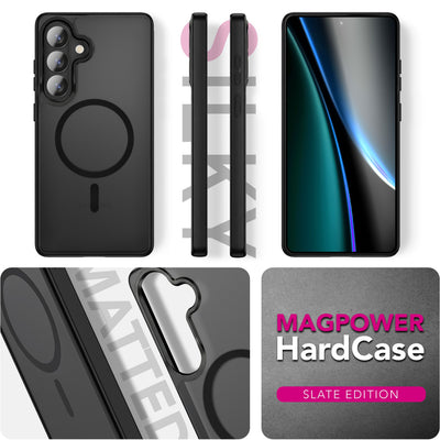 NALIA Mattes Magnet-Case für Samsung Galaxy S26 – MagSafe kompatibel, Vergilbungsfrei & Perfekter Zubehör-Halt – SLATE (Stoßfeste Handyhülle) – Marke aus Berlin