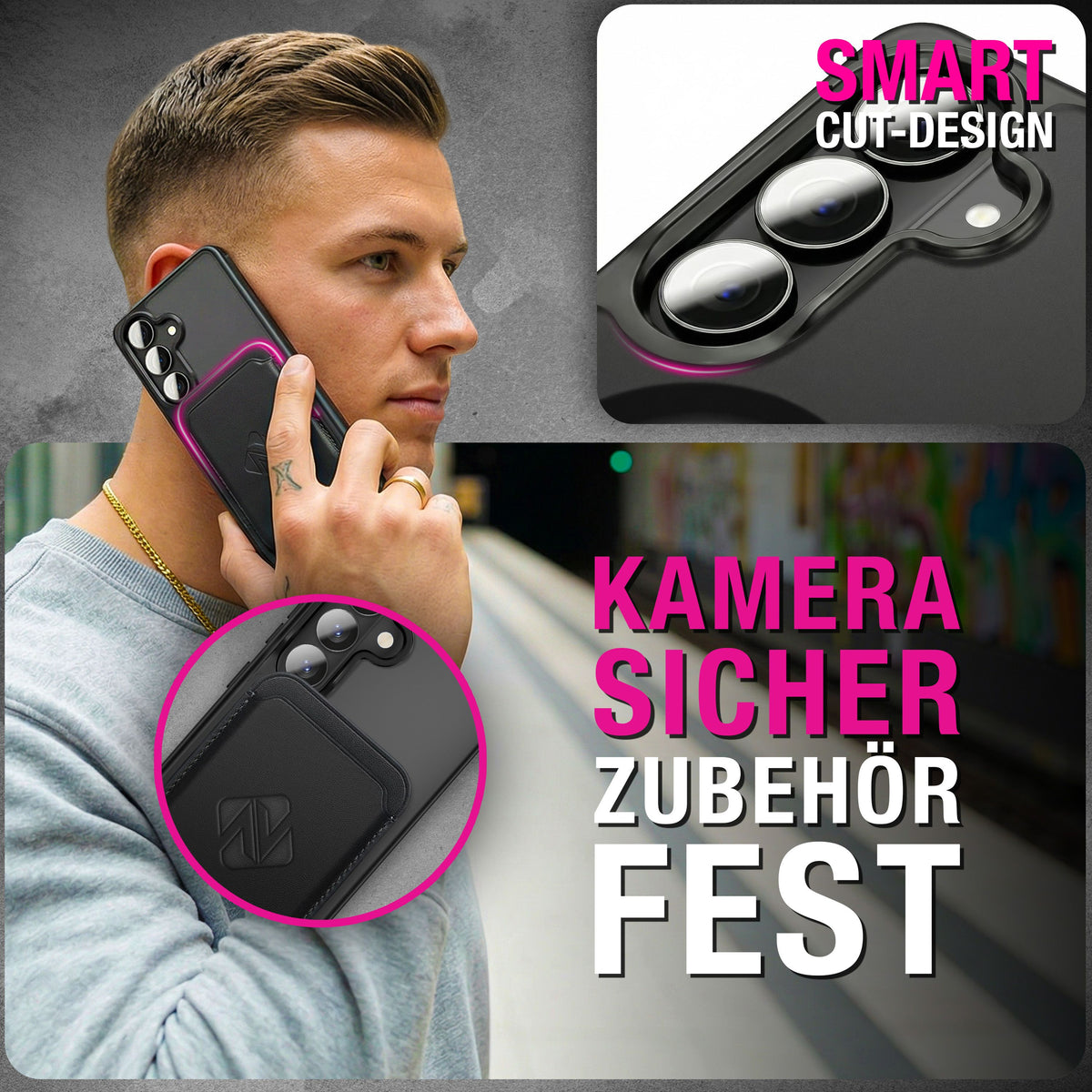 NALIA Mattes Magnet-Case für Samsung Galaxy S26 Plus – MagSafe kompatibel, Vergilbungsfrei & Perfekter Zubehör-Halt – SLATE (Stoßfeste Handyhülle) – Marke aus Berlin