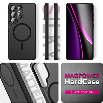 NALIA Mattes Magnet-Case für Samsung Galaxy S26 Ultra – MagSafe kompatibel, Vergilbungsfrei & Perfekter Zubehör-Halt – SLATE (Stoßfeste Handyhülle) – Marke aus Berlin