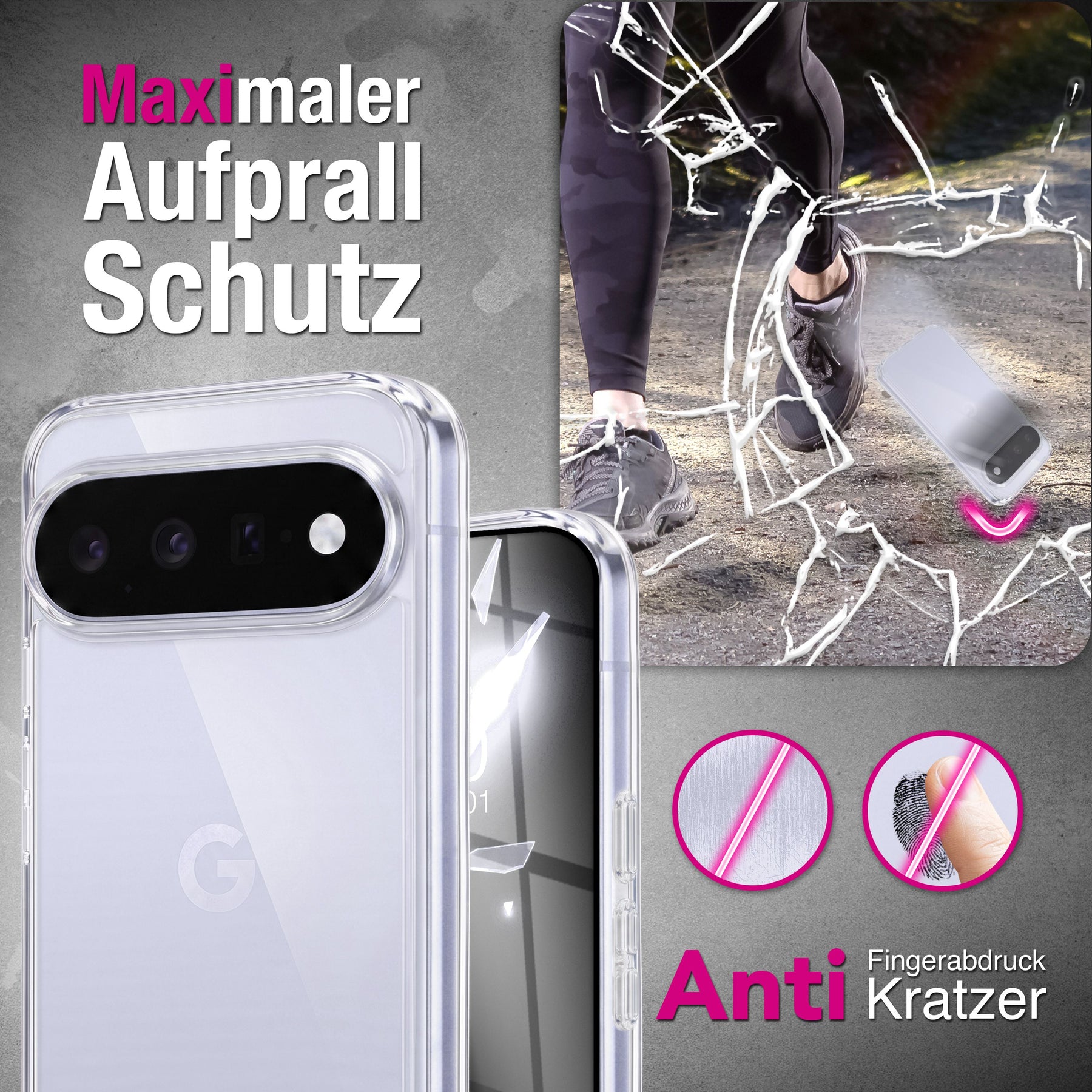 NALIA Transparente Silikonhülle für Google Pixel 11 – Anti-Gelb & Rutschfest – GLAZE (Handyhülle Kristallklar, Schlank & Stoßfest) – Marke aus Berlin