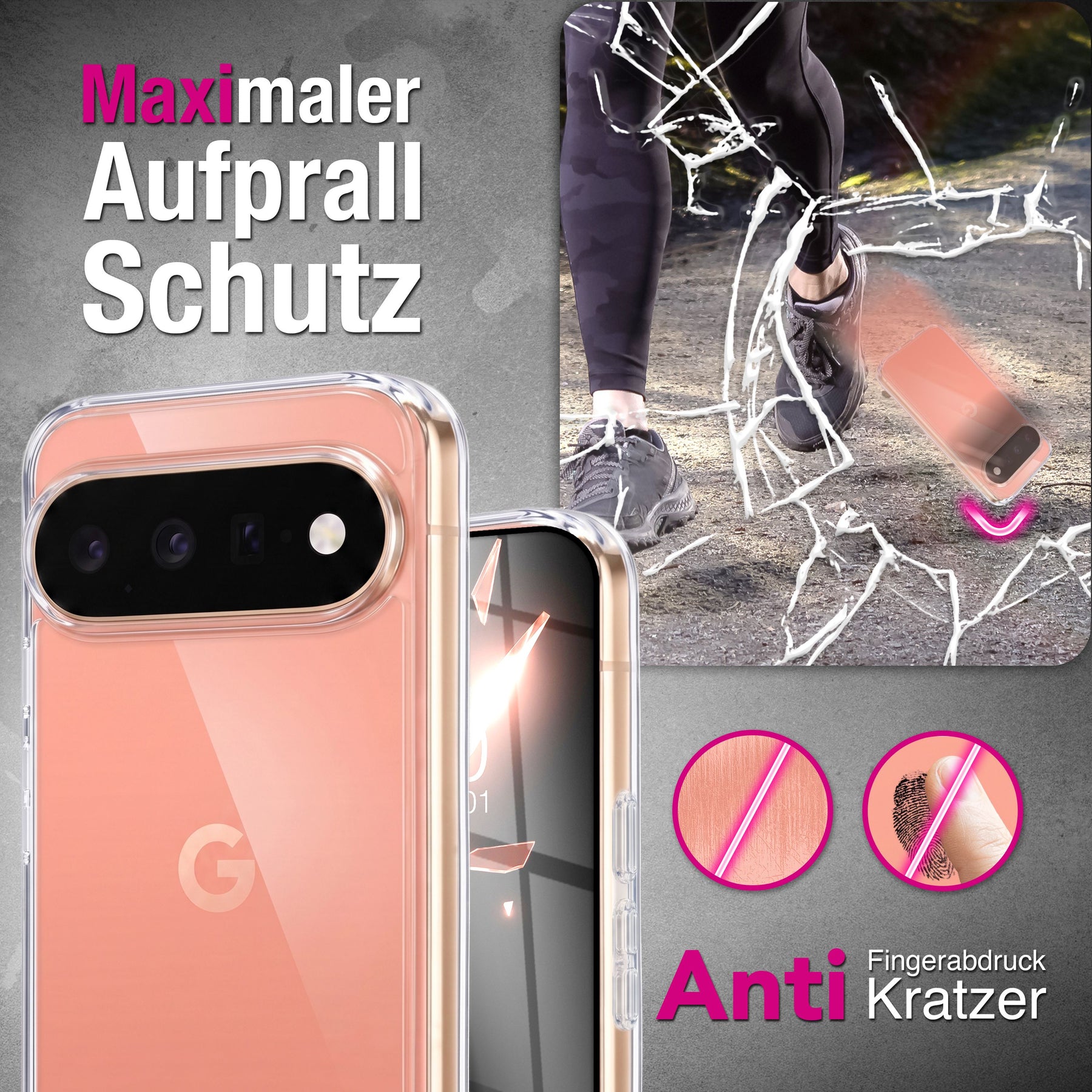 NALIA Transparente Silikonhülle für Google Pixel 11 Pro – Anti-Gelb & Rutschfest – GLAZE (Handyhülle Kristallklar, Schlank & Stoßfest) – Marke aus Berlin