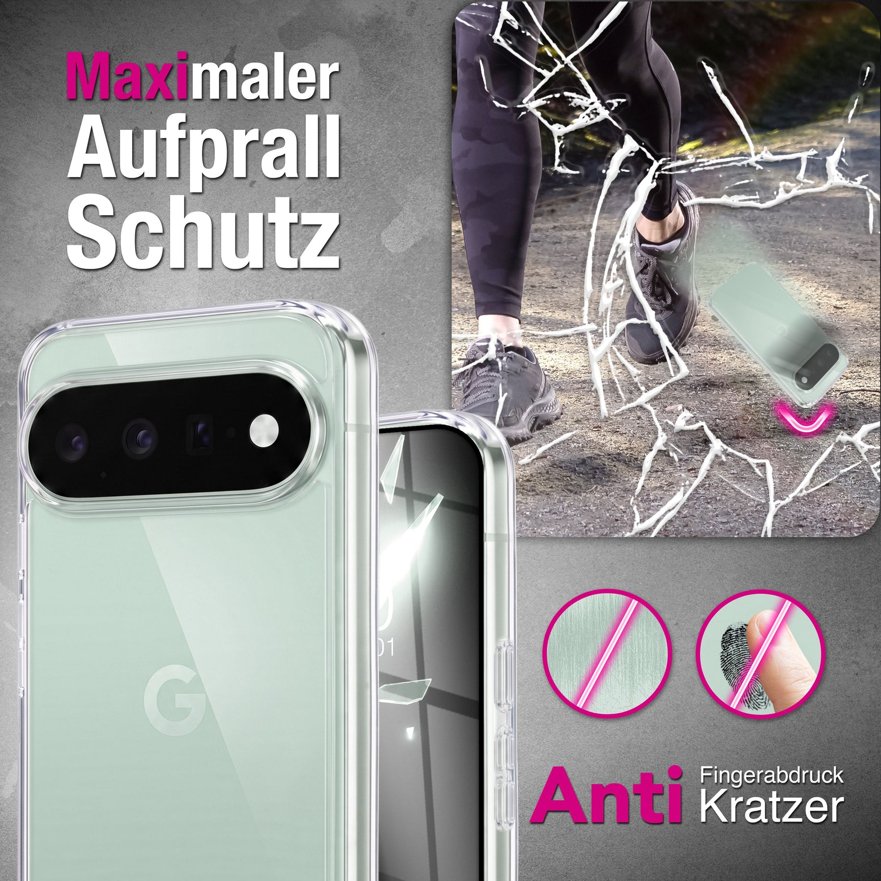 NALIA Transparente Silikonhülle für Google Pixel 11 Pro XL – Anti-Gelb & Rutschfest – GLAZE (Handyhülle Kristallklar, Schlank & Stoßfest) – Marke aus Berlin