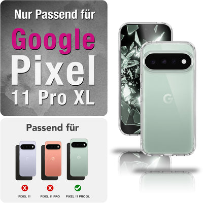 NALIA Transparente Silikonhülle für Google Pixel 11 Pro XL – Anti-Gelb & Rutschfest – GLAZE (Handyhülle Kristallklar, Schlank & Stoßfest) – Marke aus Berlin
