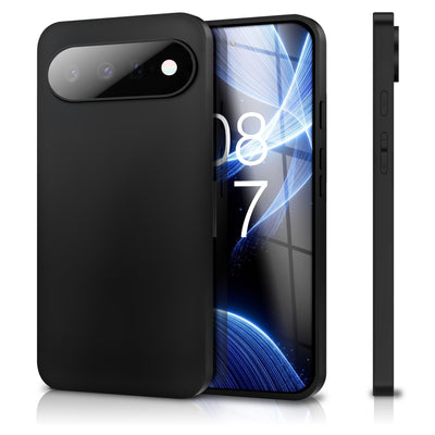 NALIA Matte Silikonhülle für Google Pixel 11 – Slim, Schwarz & Rutschfest – STRIDER (Soft Case, Kameraschutz & Stoßfest) – Marke aus Berlin