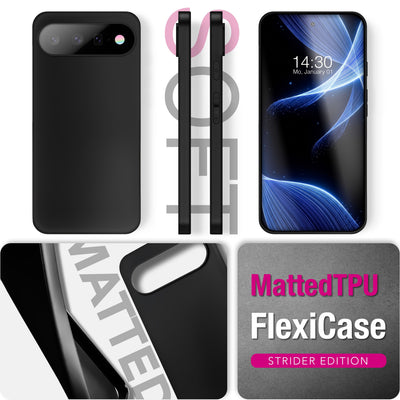NALIA Matte Silikonhülle für Google Pixel 11 – Slim, Schwarz & Rutschfest – STRIDER (Soft Case, Kameraschutz & Stoßfest) – Marke aus Berlin