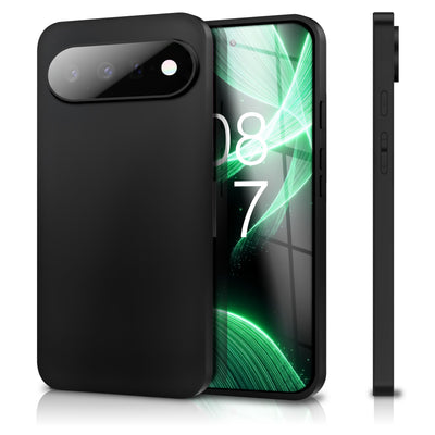 NALIA Matte Silikonhülle für Google Pixel 11 Pro – Slim, Schwarz & Rutschfest – STRIDER (Soft Case, Kameraschutz & Stoßfest) – Marke aus Berlin