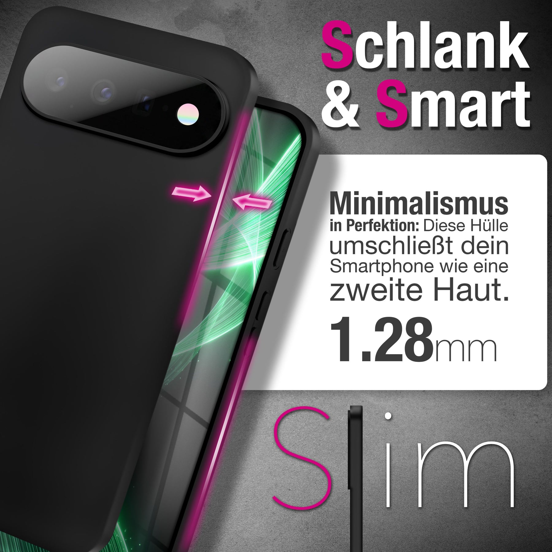 NALIA Matte Silikonhülle für Google Pixel 11 Pro – Slim, Schwarz & Rutschfest – STRIDER (Soft Case, Kameraschutz & Stoßfest) – Marke aus Berlin